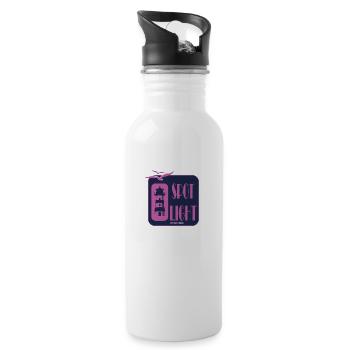 Cool Lighthouse Motif Sea Coast Beach Gift - Water bottle with straw - white - Right