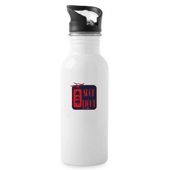 Cool Lighthouse Motif Sea Coast Beach Gift - Water bottle with straw - white - Right