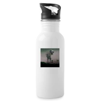 Lonely Voyager 026 - Trinkflasche mit integriertem Trinkhalm - Weiß - Rechts