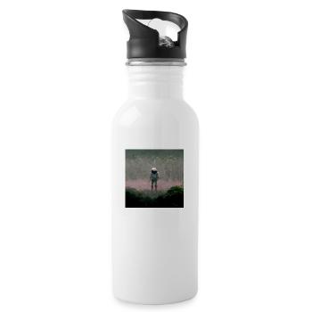 Lonely Voyager 039 - Trinkflasche mit integriertem Trinkhalm - Weiß - Rechts