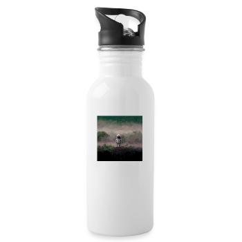 Lonely Voyager 040 - Trinkflasche mit integriertem Trinkhalm - Weiß - Rechts