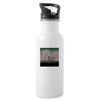 Lonely Voyager 048 - Trinkflasche mit integriertem Trinkhalm - Weiß - Rechts