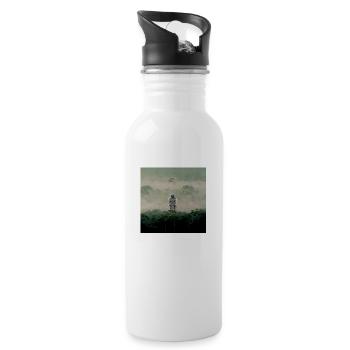 Lonely Voyager 076 - Trinkflasche mit integriertem Trinkhalm - Weiß - Rechts