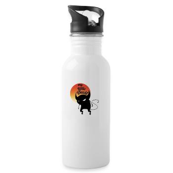 my little devil!! - Water bottle with straw - white - Right