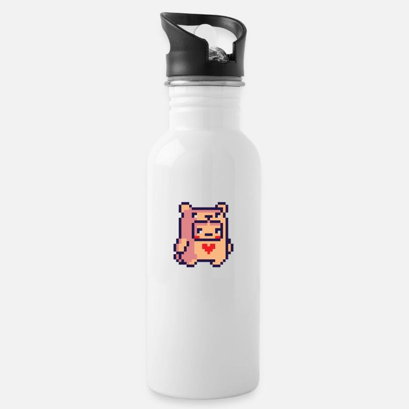 Pixel - Water bottle with straw - white