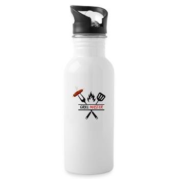 Grill Master - Water bottle with straw - white - Right