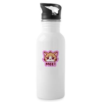 Qu’est-ce qui ne va pas avec ce chat? - Gourde avec paille intégrée - blanc - Droite