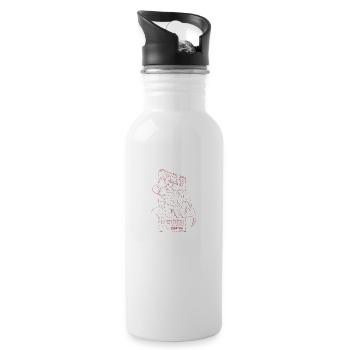 First Kennel Logo-American Bully XL & Pocket - Water bottle with straw - white - Right