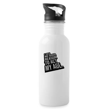 to act my age - Water bottle with straw - white - Right