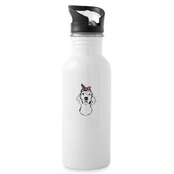 Foxhound pour propriétaires de chiens - Foxhound - Gourde avec paille intégrée - blanc - Droite