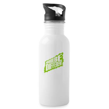 Soyez différent Logo Design - Gourde avec paille intégrée - blanc - Droite