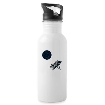 astronaute épuisé - Gourde avec paille intégrée - blanc - Droite