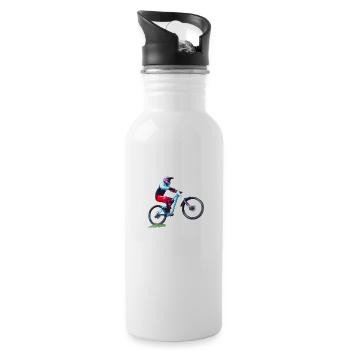 MTB downhill mountain bike - Water bottle with straw - white - Right