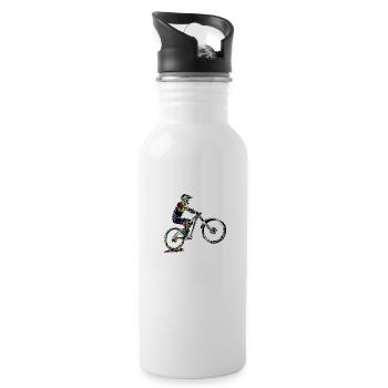 vtt mtb - Gourde avec paille intégrée - blanc - Droite