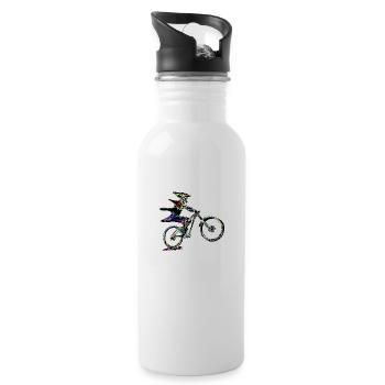 vtt mtb - Gourde avec paille intégrée - blanc - Droite