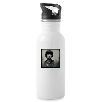 Chernobyl painting - Water bottle with straw - white - Right