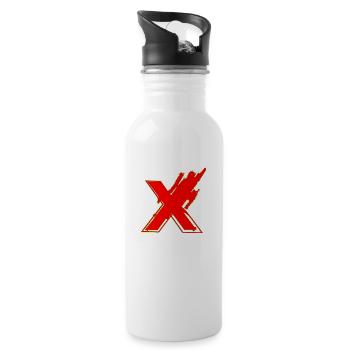 Forme de symbole typographie lettre Alphabet X - Gourde avec paille intégrée - blanc - Droite