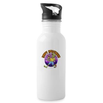 LUSTIGER ZOMBIE ISST BRAIN ICE CREAM - Trinkflasche mit integriertem Trinkhalm - Weiß - Rechts