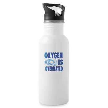 OXYGEN IS OVERRATED - Water bottle with straw - white - Right