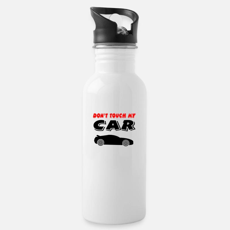 Voiture - Gourde avec paille intégrée - blanc