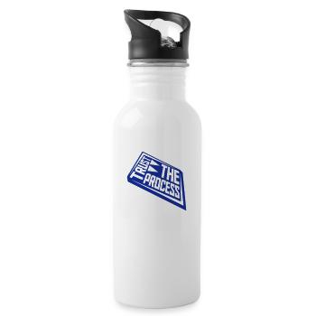 trust the process Quote - Water bottle with straw - white - Right