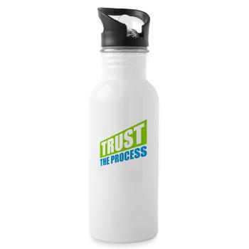 trust the process Quote - Water bottle with straw - white - Right