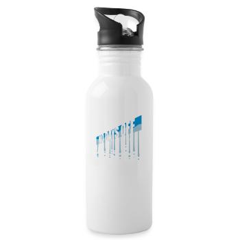no days off quote - Water bottle with straw - white - Right