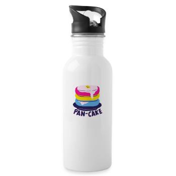 Pansexual Pan - Gâteau - Gourde avec paille intégrée - blanc - Droite