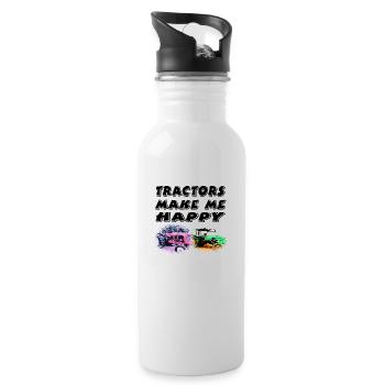 Tractor - Water bottle with straw - white - Right