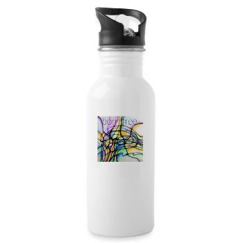 20220922 215705 Born free I Cooles Chemise du nouveau - Gourde avec paille intégrée - blanc - Droite