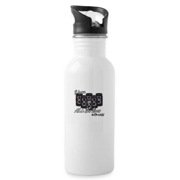 I have all the time in the world - waste time - Water bottle with straw - white - Right