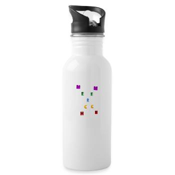 Merch Merch 2 - Trinkflasche mit integriertem Trinkhalm - Weiß - Rechts
