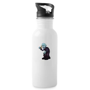 Creepy Vampire - Water bottle with straw - white - Right