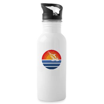 Pêche Hameçons Pêche Pêcheur Pêcheur Pêche - Gourde avec paille intégrée - blanc - Droite