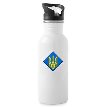 Ukraine - Gourde avec paille intégrée - blanc - Droite