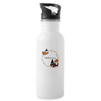 Halloween - Trinkflasche mit integriertem Trinkhalm - Weiß - Rechts