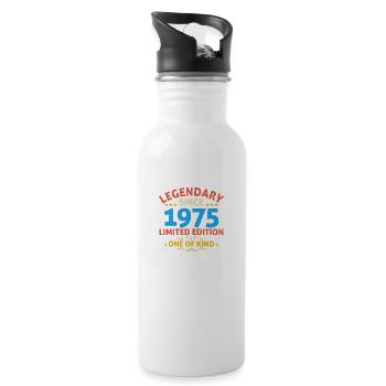 Legendary since 1975 Limited Edition - Water bottle with straw - white - Right