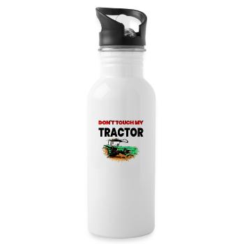 Traktor - Trinkflasche mit integriertem Trinkhalm - Weiß - Rechts