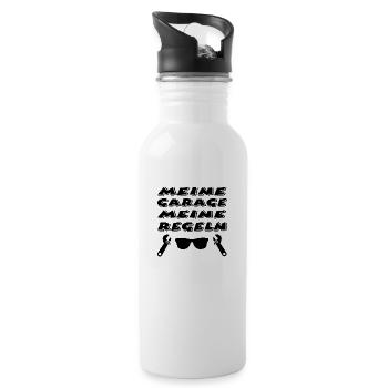 Garage - Trinkflasche mit integriertem Trinkhalm - Weiß - Rechts