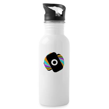 Rainbow Top - Water bottle with straw - white - Right