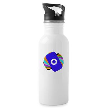 Colour top - Water bottle with straw - white - Right