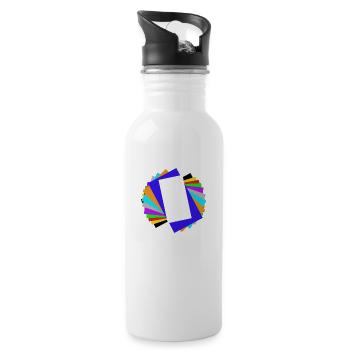 Colored nesting - Water bottle with straw - white - Right