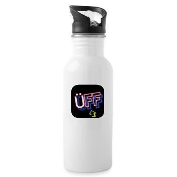 Üff [Status] - Trinkflasche mit integriertem Trinkhalm - Weiß - Rechts