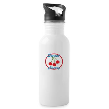 Sweet Cherry - Trinkflasche mit integriertem Trinkhalm - Weiß - Rechts