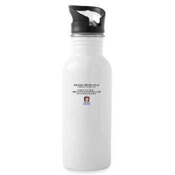 Krankenschwester lustig Geschenkidee Definition - Trinkflasche mit integriertem Trinkhalm - Weiß - Rechts