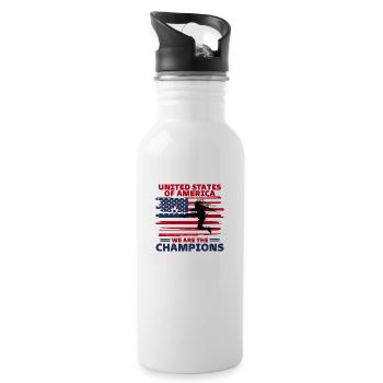 United States of America Football 2022 supporter - Water bottle with straw - white - Right