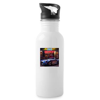 FREE DELIVERY - Trinkflasche mit integriertem Trinkhalm - Weiß - Rechts