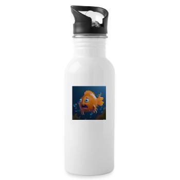 Ugly Fish - Trinkflasche mit integriertem Trinkhalm - Weiß - Rechts