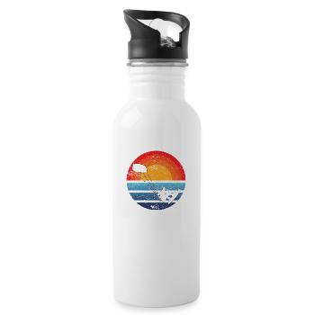 Windsurfer Kitesurfer Windsurfer Surfing Cadeau - Gourde avec paille intégrée - blanc - Droite
