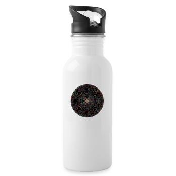 Muster - Trinkflasche mit integriertem Trinkhalm - Weiß - Rechts